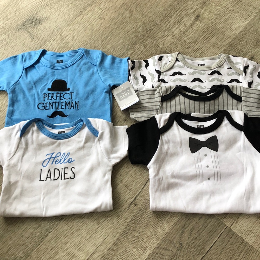 5 Piece Hudson Baby NWT Onesies